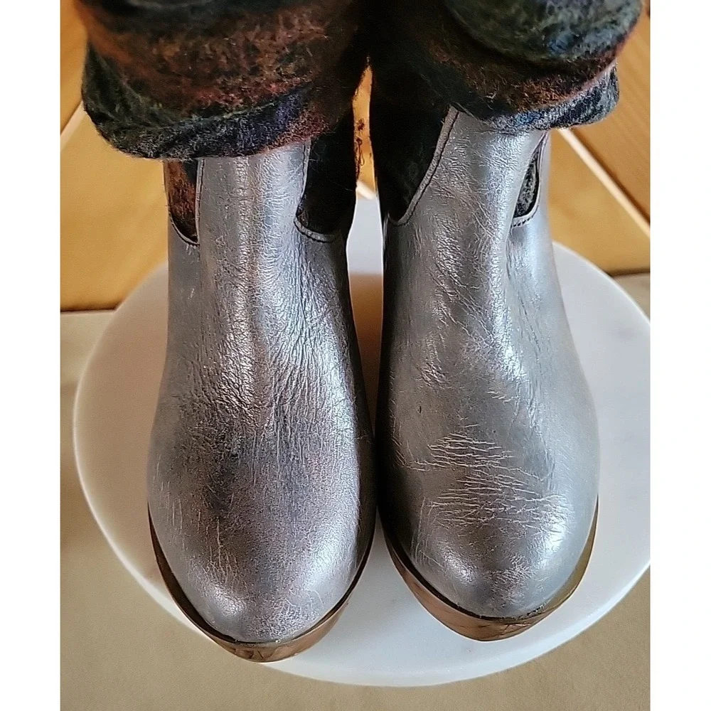 Bed Stu Bruges II Leather Wedge Slouchy Boots in the‎ 